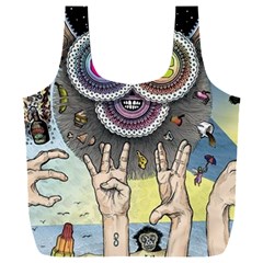 Vintage Trippy Aesthetic Psychedelic 70s Aesthetic Full Print Recycle Bag (xxxl) by Bangk1t