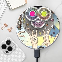 Vintage Trippy Aesthetic Psychedelic 70s Aesthetic Wireless Fast Charger(white) by Bangk1t