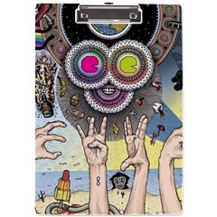 Vintage Trippy Aesthetic Psychedelic 70s Aesthetic A4 Acrylic Clipboard