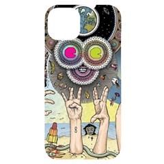 Vintage Trippy Aesthetic Psychedelic 70s Aesthetic Iphone 14 Plus Black Uv Print Case