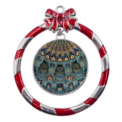 Saint Petersburg  Architecture Metal Red Ribbon Round Ornament