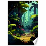 Rainforest Jungle Cartoon Animation Background Canvas 12  x 18  11.88 x17.36  Canvas - 1