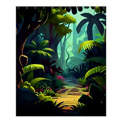 Rainforest Jungle Cartoon Animation Background Shower Curtain 60  X 72  (medium)  by Ndabl3x