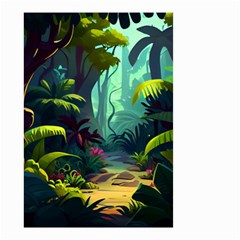 Rainforest Jungle Cartoon Animation Background Small Garden Flag (two Sides) by Ndabl3x