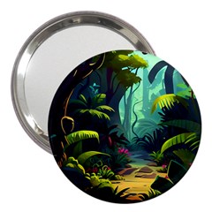 Rainforest Jungle Cartoon Animation Background 3  Handbag Mirrors by Ndabl3x