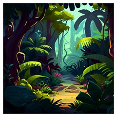 Rainforest Jungle Cartoon Animation Background Lightweight Scarf  by Ndabl3x