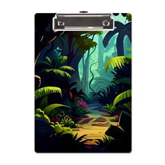 Rainforest Jungle Cartoon Animation Background A5 Acrylic Clipboard by Ndabl3x