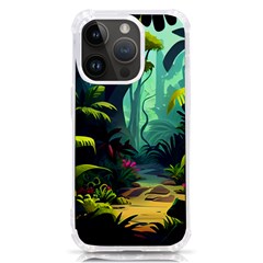 Rainforest Jungle Cartoon Animation Background Iphone 14 Pro Tpu Uv Print Case by Ndabl3x