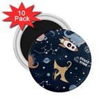 Space Theme Art Pattern Design Wallpaper 2.25  Magnets (10 pack)  Front