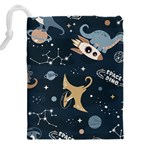 Space Theme Art Pattern Design Wallpaper Drawstring Pouch (4XL) Back