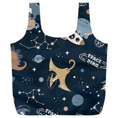 Space Theme Art Pattern Design Wallpaper Full Print Recycle Bag (xxl) by Ndabl3x