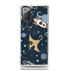 Space Theme Art Pattern Design Wallpaper Samsung Galaxy Note 20 Tpu Uv Case by Ndabl3x