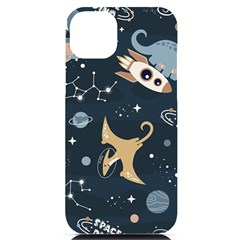 Space Theme Art Pattern Design Wallpaper Iphone 14 Plus Black Uv Print Case