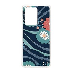 Waves Flowers Pattern Water Floral Minimalist Samsung Galaxy S20 Ultra 6 9 Inch Tpu Uv Case by Ndabl3x