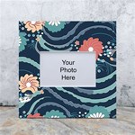 Waves Flowers Pattern Water Floral Minimalist White Box Photo Frame 4  x 6  Front