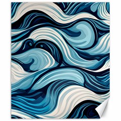 Pattern Ocean Waves Arctic Ocean Blue Nature Sea Canvas 20  X 24  by Ndabl3x