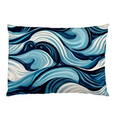 Pattern Ocean Waves Arctic Ocean Blue Nature Sea Pillow Case by Ndabl3x