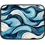 Pattern Ocean Waves Arctic Ocean Blue Nature Sea Fleece Blanket (Mini) 35 x27  Blanket