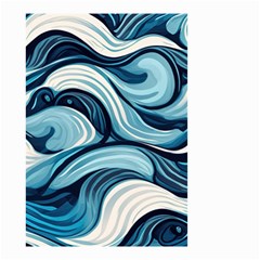 Pattern Ocean Waves Arctic Ocean Blue Nature Sea Small Garden Flag (two Sides) by Ndabl3x