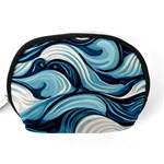 Pattern Ocean Waves Arctic Ocean Blue Nature Sea Accessory Pouch (Medium) Back