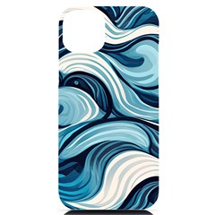 Pattern Ocean Waves Arctic Ocean Blue Nature Sea Iphone 14 Plus Black Uv Print Case by Ndabl3x