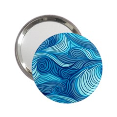 Ocean Waves Sea Abstract Pattern Water Blue 2 25  Handbag Mirrors by Ndabl3x