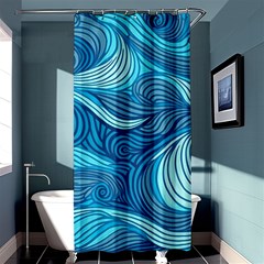 Ocean Waves Sea Abstract Pattern Water Blue Shower Curtain 36  X 72  (stall)  by Ndabl3x