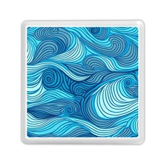 Ocean Waves Sea Abstract Pattern Water Blue Memory Card Reader (square) by Ndabl3x