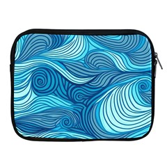 Ocean Waves Sea Abstract Pattern Water Blue Apple Ipad 2/3/4 Zipper Cases by Ndabl3x