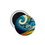 Waves Wave Ocean Sea Abstract Whimsical Abstract Art 1.75  Magnets Front