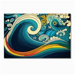 Waves Wave Ocean Sea Abstract Whimsical Abstract Art Postcard 4 x 6  (Pkg of 10) Front