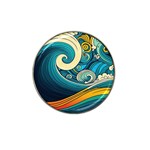 Waves Wave Ocean Sea Abstract Whimsical Abstract Art Hat Clip Ball Marker (10 pack) Front