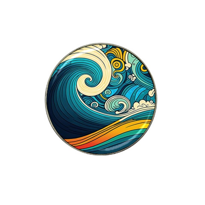 Waves Wave Ocean Sea Abstract Whimsical Abstract Art Hat Clip Ball Marker (10 pack)