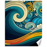 Waves Wave Ocean Sea Abstract Whimsical Abstract Art Canvas 11  x 14  10.95 x13.48  Canvas - 1