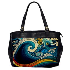 Waves Wave Ocean Sea Abstract Whimsical Abstract Art Oversize Office Handbag