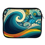 Waves Wave Ocean Sea Abstract Whimsical Abstract Art Apple iPad 2/3/4 Zipper Cases Front