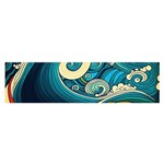 Waves Wave Ocean Sea Abstract Whimsical Abstract Art Oblong Satin Scarf (16  x 60 ) Front