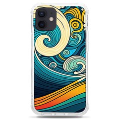 Waves Wave Ocean Sea Abstract Whimsical Abstract Art Iphone 12 Mini Tpu Uv Print Case	 by Ndabl3x