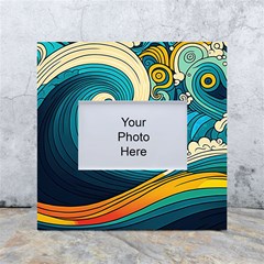 Waves Wave Ocean Sea Abstract Whimsical Abstract Art White Box Photo Frame 4  X 6  by Ndabl3x