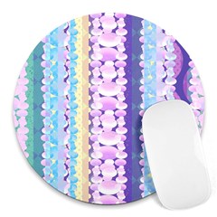 Background Graphic Beautiful Wallpaper Art Round Mousepad by Ndabl3x