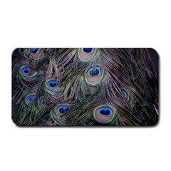 Peacock Feathers Peacock Bird Feathers Medium Bar Mat by Ndabl3x