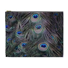 Peacock Feathers Peacock Bird Feathers Cosmetic Bag (xl) by Ndabl3x