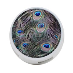 Peacock Feathers Peacock Bird Feathers 4-port Usb Hub (two Sides) by Ndabl3x