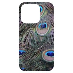 Peacock Feathers Peacock Bird Feathers Iphone 14 Pro Black Uv Print Case by Ndabl3x