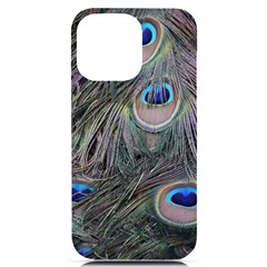 Peacock Feathers Peacock Bird Feathers Iphone 14 Pro Max Black Uv Print Case by Ndabl3x