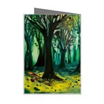 Ai Generated Trees Forest Mystical Forest Nature Art Mini Greeting Card Right