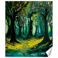 Ai Generated Trees Forest Mystical Forest Nature Art Canvas 20  X 24  by Ndabl3x