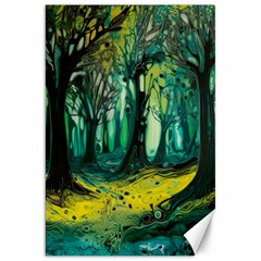 Ai Generated Trees Forest Mystical Forest Nature Art Canvas 20  X 30  by Ndabl3x