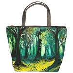 Ai Generated Trees Forest Mystical Forest Nature Art Bucket Bag Front