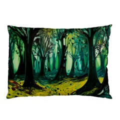 Ai Generated Trees Forest Mystical Forest Nature Art Pillow Case (two Sides) by Ndabl3x